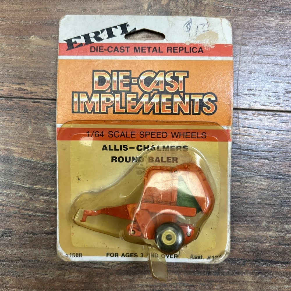 Ertl Die-Cast Implements 1/64 Scale Allis Chalmers Round Baler Vintage HTF 1980s